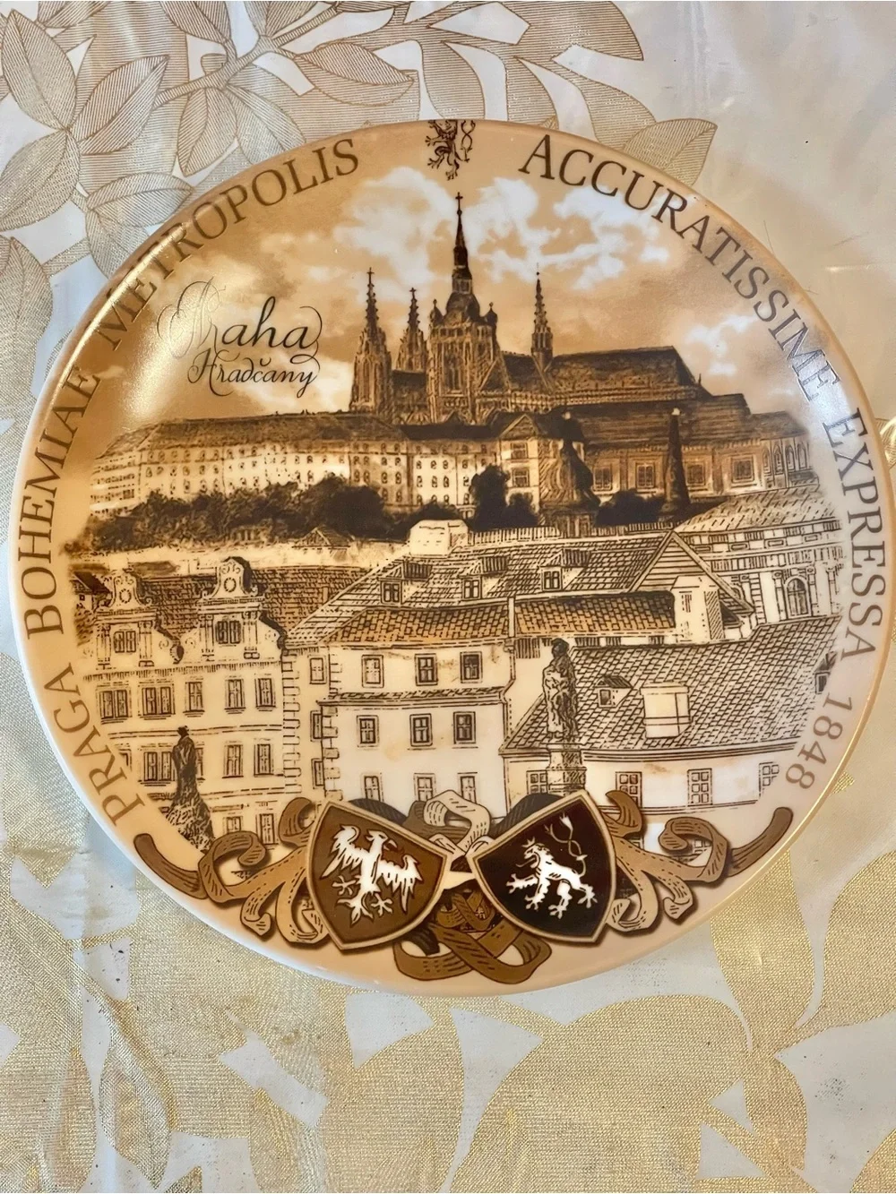 VTG Praga Bohemiae Metropolis Ceramic Decorative Plate Sz 7